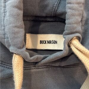 Buck Mason slate blue hoodie